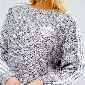 last week! 2016 Adidas Chunky Knit 3Stripe Sweater